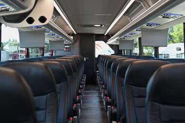 new amtrak electric bus interior photo
