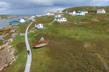 scenic view of buildings dotting battle harbour