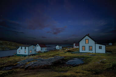 battle harbour at night