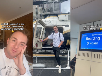 viral tiktok helicopter ride to jfk kevin droniak screenshots