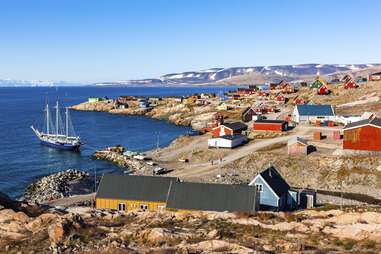 colorful homes on the shores of ittoqqortoormiit