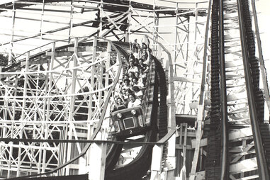 The Thunderbolt roller coaster in the 1970s