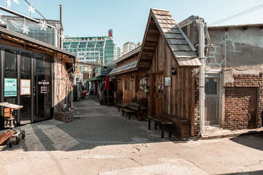 Mullae-dong steel complex street seoul, korea