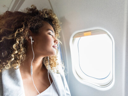 sleeping on a plane