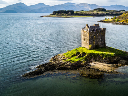 Castle Stalker in West of Scotland in the Loch Laich.