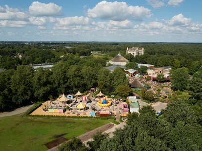 An aerial view of the park in Efteling on August 9, 2023 in Kaatsheuvel, Netherlands