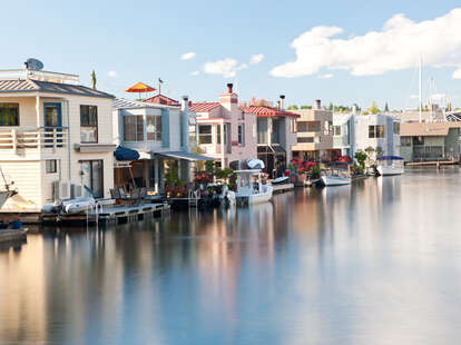 Houseboats on Lake Union in Seattle.