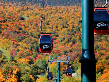 Stowe, Vermont fall foliage from the Gondola SkyRide