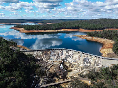 Wellington Dam mural, Collie, Australia