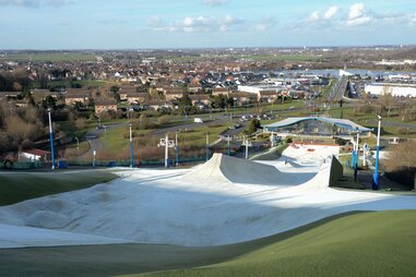 man made ski slope in france