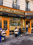 General view of the Boulangerie Moderne in the 5th quarter of Paris, which is part of the real-life locations for the Netflix TV Series "Emily In Paris."