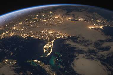 Light pollution in Florida from space