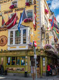 Dublin, Ireland- A colorful bar with traditional Irish music in the city of Dublin, the capitol of the Republic of Ireland located on Ireland's eastern coast.