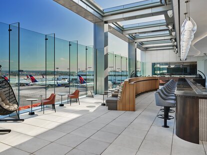 Delta LAX Sky Club sky deck