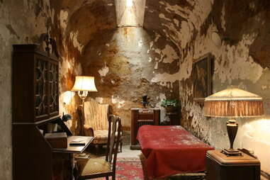 The cell where Al Capone stayed at Eastern State Penitentiary