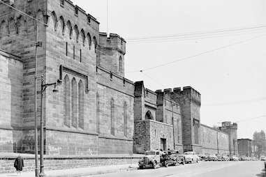 A vintage photo of Eastern State Penitentiary