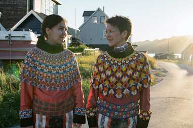 Women wearing traditional Greenlandic Inuit clothing