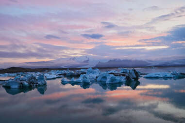 Jökulsárlón glacial lagoon in iceland