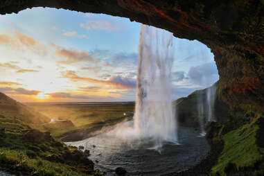 Seljalandsfoss waterfall in iceland