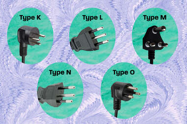 examples of plug types k, l, m, n, o