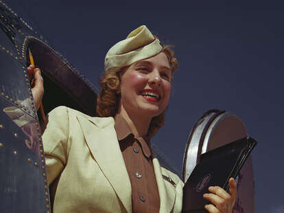 American Airlines stewardess in the 1950s