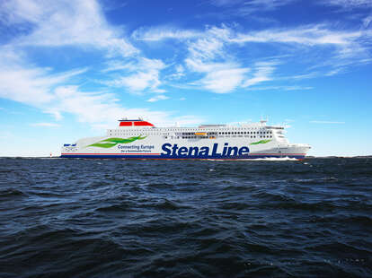 stena line ferry at sea