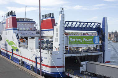 freight truck on ferry