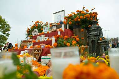 traditional dia de los muertos ofrenda at national museum of mexican art