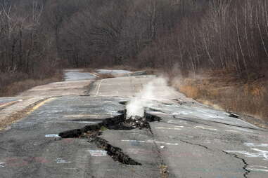 centralia Pennsylvania underground coal fire smoke