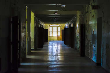 interior of abandoned asylum