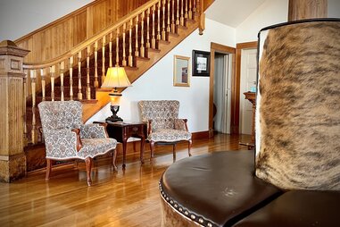Interior of Shaniko Hotel in Shaniko, Oregon