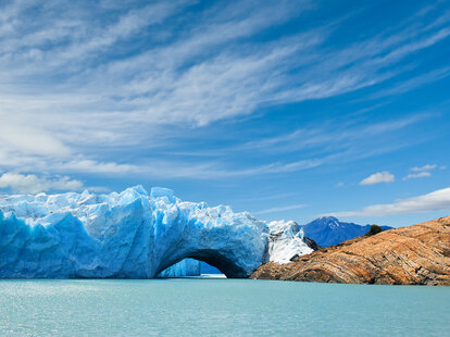Bridge of ice in Perito Moreno Glacier, in El Calafate, Patagonia, Argentina.