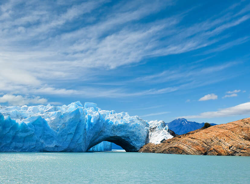 Bridge of ice in Perito Moreno Glacier, in El Calafate, Patagonia, Argentina. 