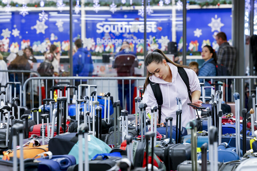 Southwest airlines baggage check top in online