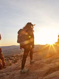 family hikes in the utah desert