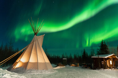 Northern lights in Churchill, Canada