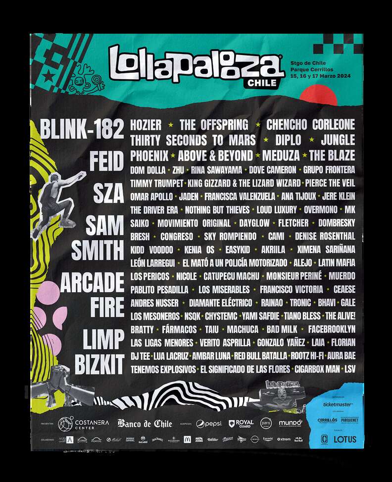 Blink-182, SZA, Paramore (Brazil Only), Feid (Chile/Argentina Only), Sam  Smith, Arcade Fire, And Limp Bizkit To Headline Lollapalooza Chile,  Lollapalooza Argentina And Lollapalooza Brasil 2024 - Live Nation  Entertainment