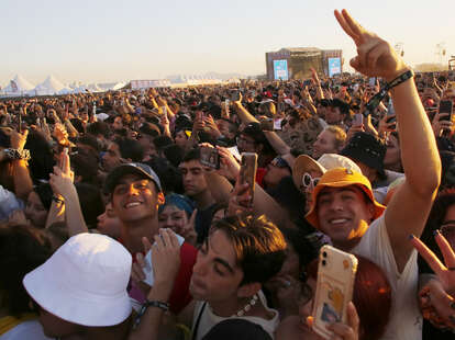  A view of the crowd during The 1975 show on the closing day of Lollapalooza Chile 2023 at Parque Cerrillos on March 19, 2023 in Santiago, Chile.