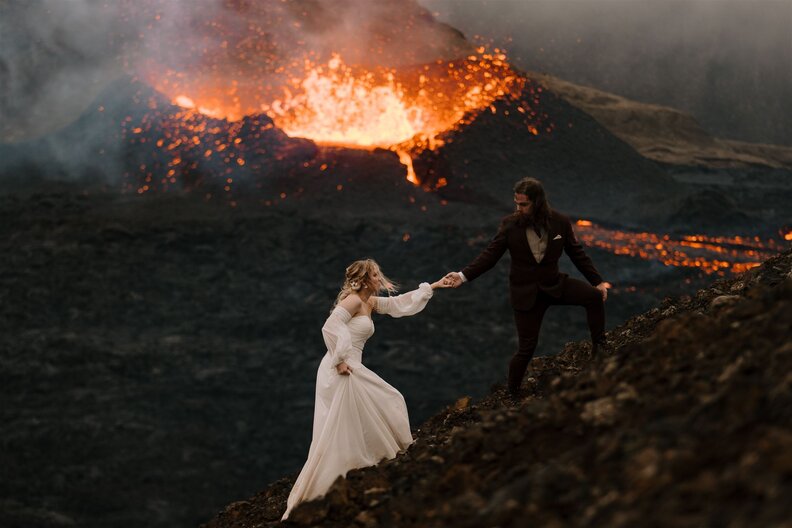 Volcano wedding