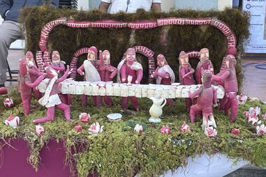 A nativity display at Oaxaca’s Night of the Radishes.