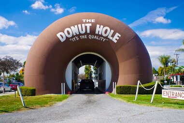 donut hole drive thru donut shop