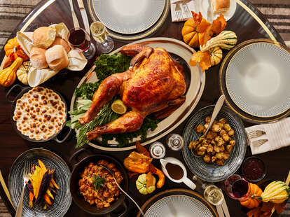 Four Seasons One Dalton, Boston Thanksgiving spread