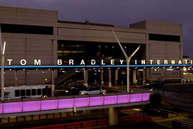 exterior of tom bradley international terminal at lax airport