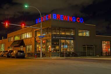 corner street view of big ditch brewing company