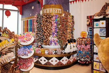 Candy section at FAO Schwarz in LaGuardia Airport's Terminal B