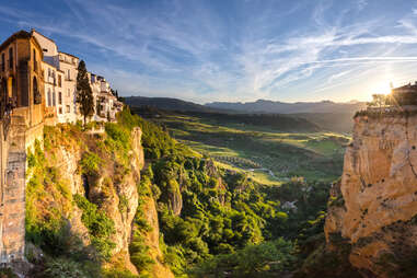 view of el tajo gorge, ronda, spain