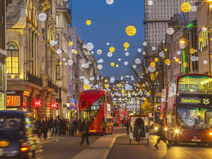 Oxford Street in London during the holiday season