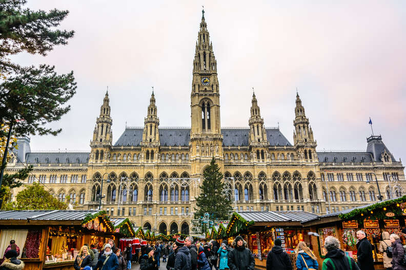 christmas market in Vienna, Austria