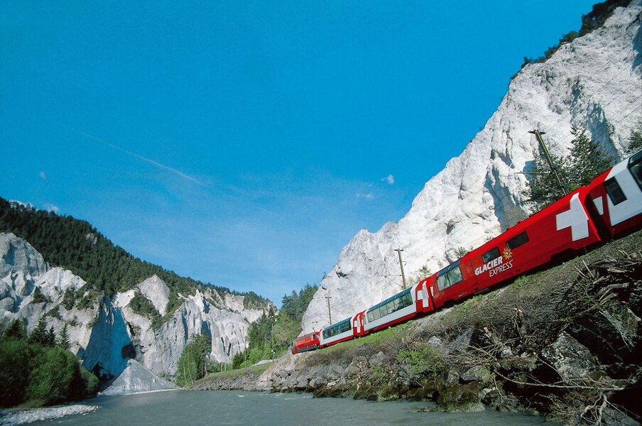 Most Scenic Train Is the Glacier Express in the Swiss Alps - Thrillist Most Scenic Train Is the Glacier Express in the Swiss Alps - Thrillist