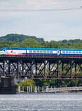 A test run of the Acela train in Providence in 2020. 